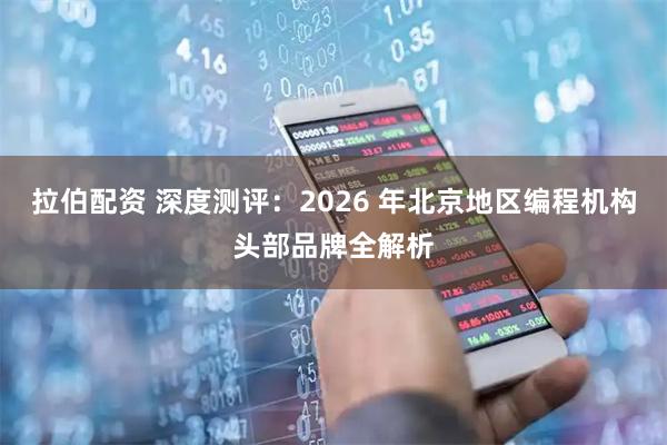 拉伯配资 深度测评：2026 年北京地区编程机构头部品牌全解析